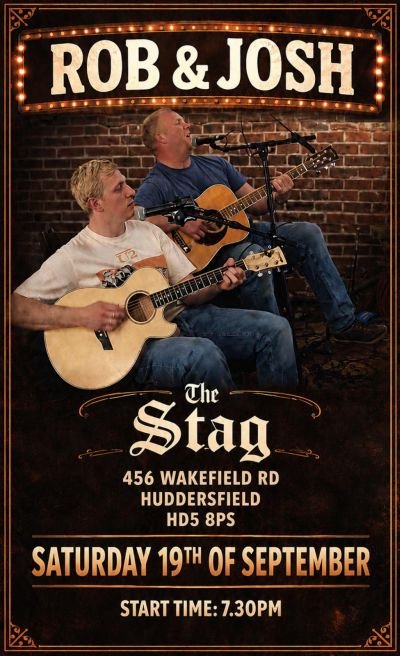 rob and josh live music at The Stag